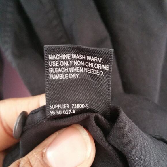 William Rast Men's Black Cotton Pleated Button Down Shirt Size XXL - Picture 7 of 7